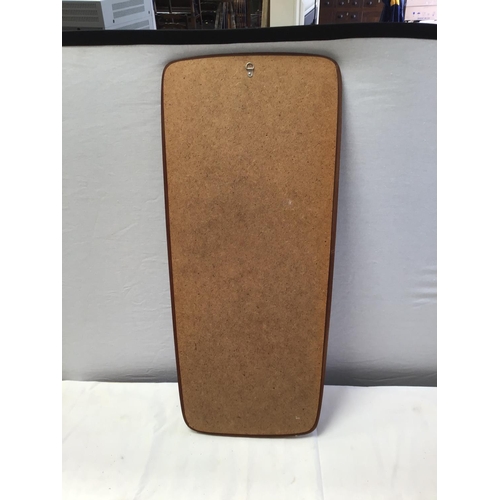 17 - RETRO TEAK FRAMED WALL MIRROR
