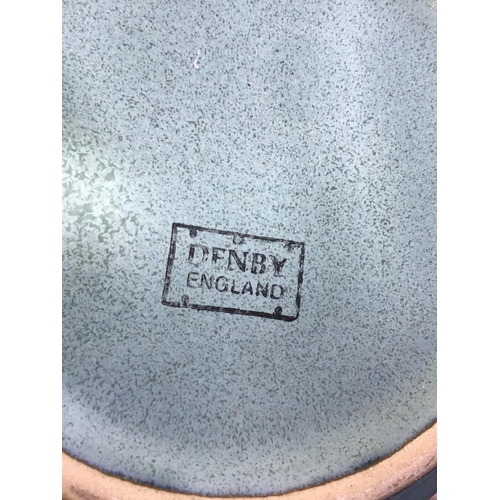 21 - MODERN DENBY WARE - 48 PEICES- PLATES, SIDE PLATES, CUPS SAUCERS, MUGS, TEAPOT ETC