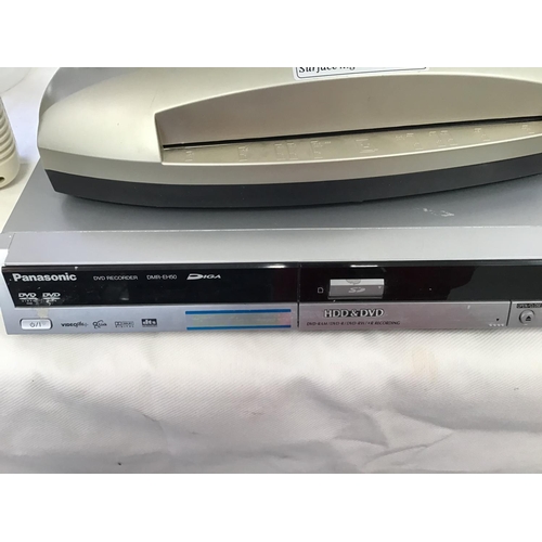 10 - BOX OF ELECTRICAL ITEMS TO INCLUDE - FAN, BUSH RADIO, DVD, CLOCK ETC