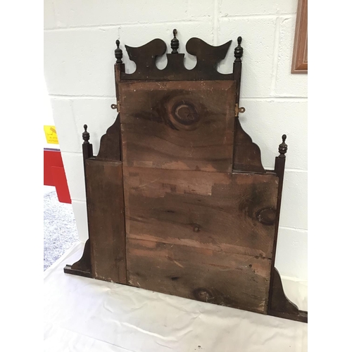 2 - EDWARDIAN MAHOGANY OVERMANTLE MIRROR - 37