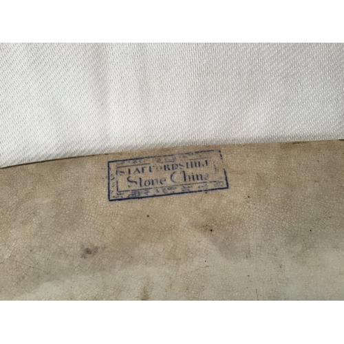 3 - 2 VICTORIAN BLUE & WHITE MEAT PLATES A/F