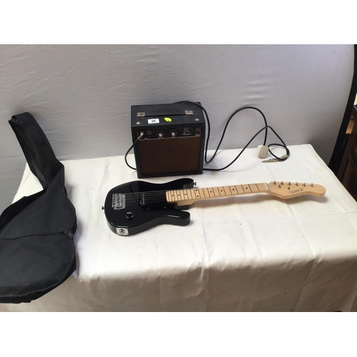 26 - CHILDS ELECTRIC GUITAR & AMP - WORKING ORDER