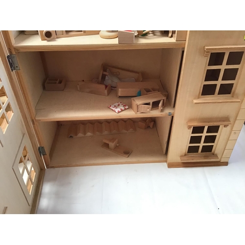 31 - 2 WOODEN DOLLS HOUSES