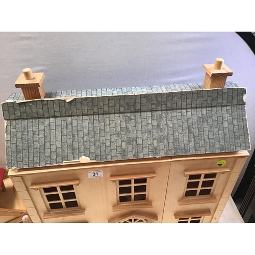 31 - 2 WOODEN DOLLS HOUSES