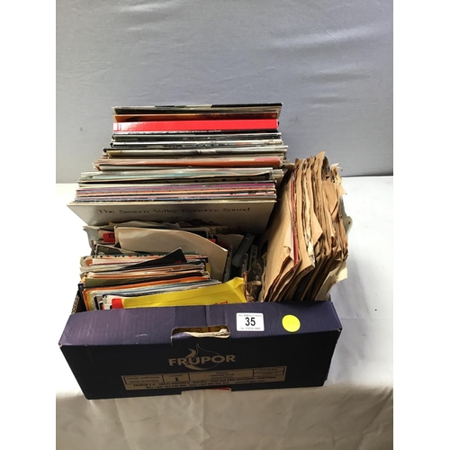 35 - QTY OF LP RECORDS & VINTAGE SINGLES