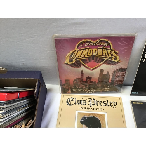 35 - QTY OF LP RECORDS & VINTAGE SINGLES