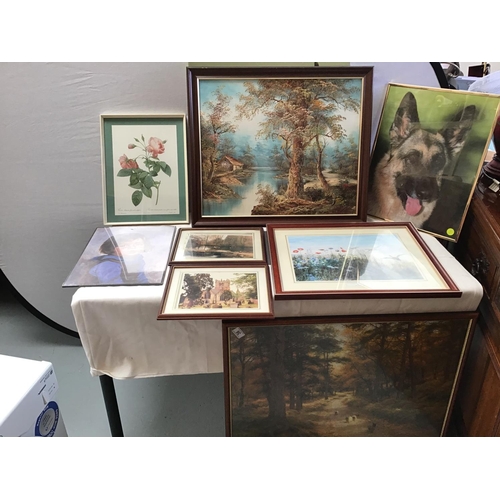 36 - QTY OF PICTURES & PRINTS TO INCLUDE OILS ON CANVAS