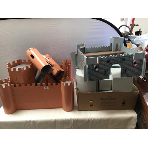 39 - 2 WOODEN MODEL FORTS