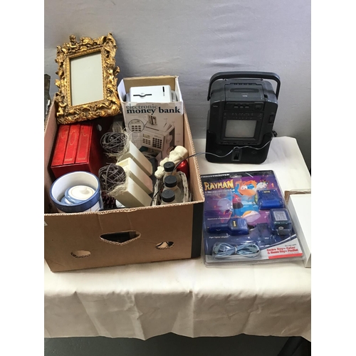 43 - 2 BOXES AND BASKET OF ODDS - CHINA ETEC