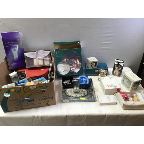 43 - 2 BOXES AND BASKET OF ODDS - CHINA ETEC