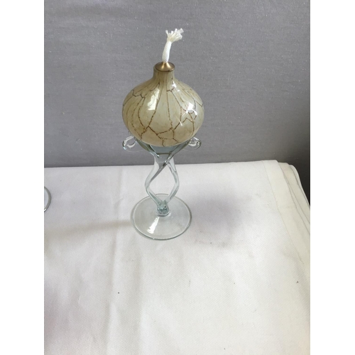 50 - QTY OF ART GLASS VASES, PERFUME BOTTLES ETC