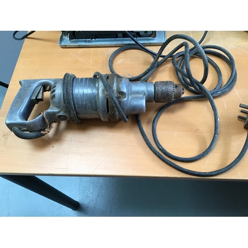 53 - 2 BOXES OF TOOLS - TO INCLUDE ROUTERS, CIRC SAW, BELT SANDER, PRESSURE WASHER ETC