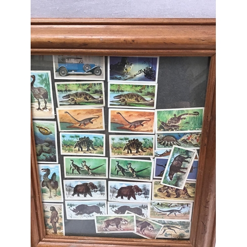 54 - QTY OF FRAMED PICTURES TO INCLUDE CIGARETTE CARDS ETC