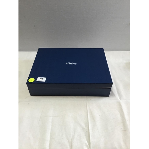 57 - QTY OF AYNSLEY ITEMS TO INCLUDE - BOXED SET OF 6 CUPS & SAUCERS ETC