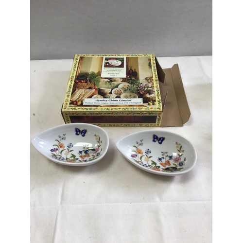 57 - QTY OF AYNSLEY ITEMS TO INCLUDE - BOXED SET OF 6 CUPS & SAUCERS ETC