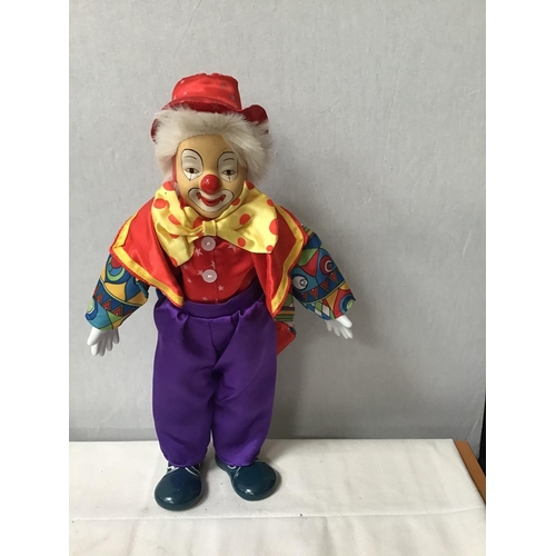 59 - BOX OF CHINA HEADED CLOWNS ETC