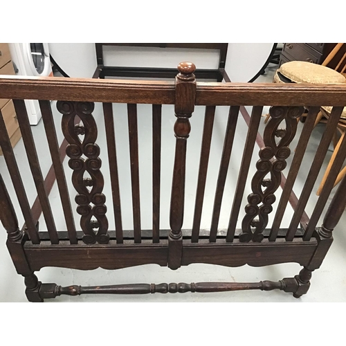 335 - OAK 3 QUARTER BED FRAME