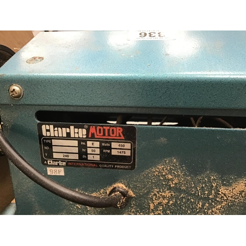 336 - CLARKE WOOD LATHE IN WORKING ORDER