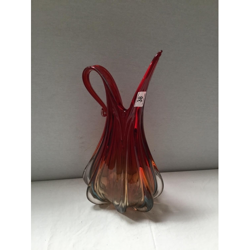 38 - LARGE MURANO GLASS JUG