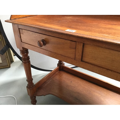 194 - VICTORIAN MAHOGANY 2 DRAWER WASHSTAND WITH GALLERY TOP
36