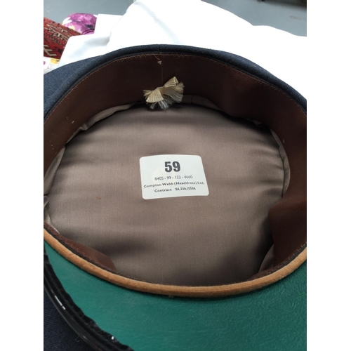 196 - RAF OFFICERS CAP AND LEATHER HAT
