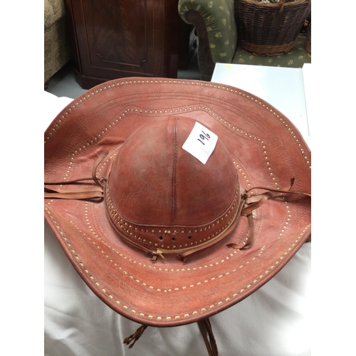 196 - RAF OFFICERS CAP AND LEATHER HAT