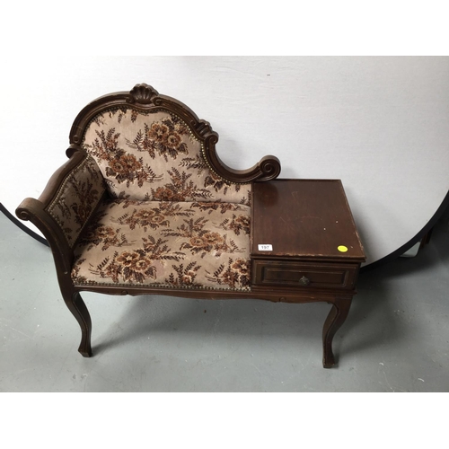 197 - REPRODUCTION UPHOLSTERED TELEPHONE SEAT
33