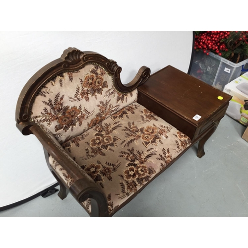 197 - REPRODUCTION UPHOLSTERED TELEPHONE SEAT
33