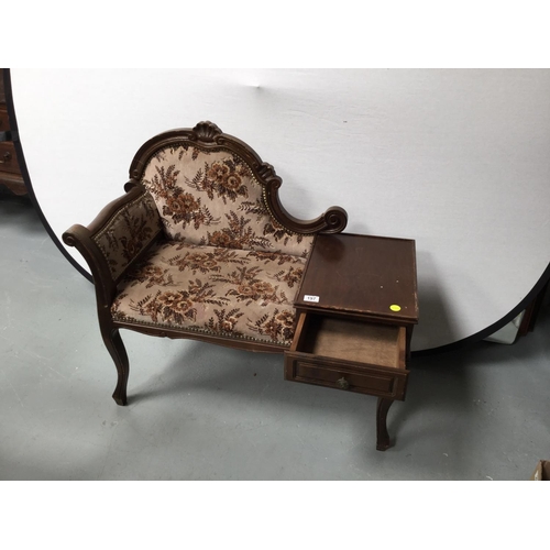 197 - REPRODUCTION UPHOLSTERED TELEPHONE SEAT
33
