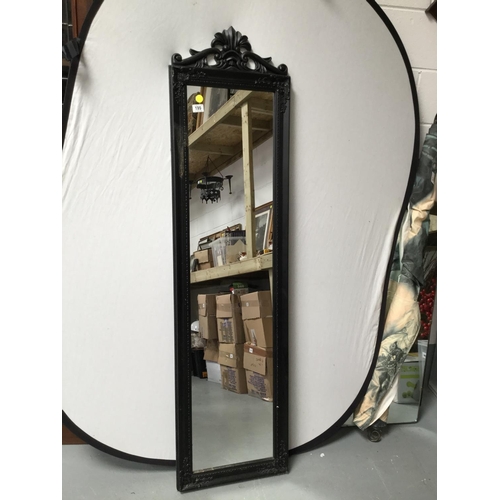 199 - REPRODUCTION BLACK FRAMED HALL MIRROR
67
