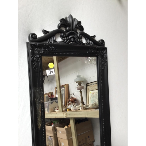 199 - REPRODUCTION BLACK FRAMED HALL MIRROR
67