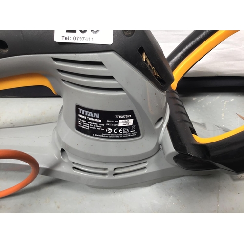 206 - **LOT WITHDRAWN **
TITAN ELECTRIC HEDGE TRIMMER