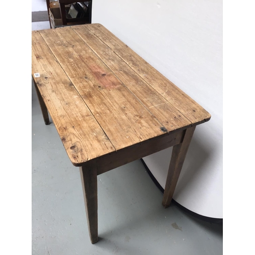 208 - VICTORIAN PINE KITCHEN TABLE WITH DRAWER
48