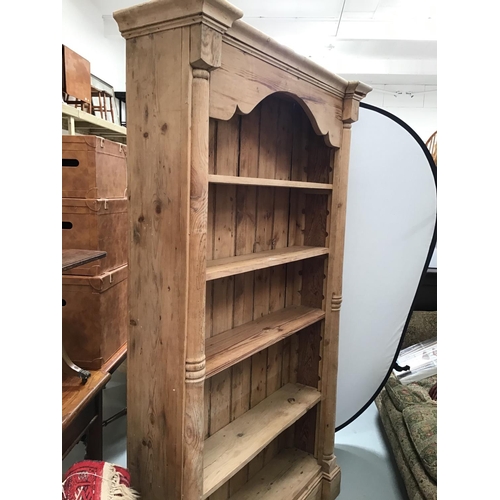 212 - RUSTIC PINE OPEN BOOKCASE
46