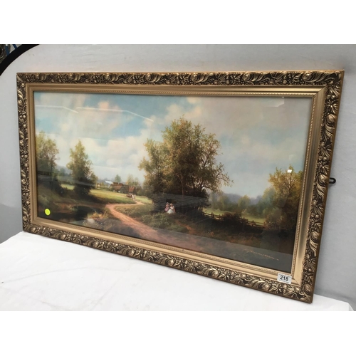 218 - MODERN GILT FRAMED PICTURE
44