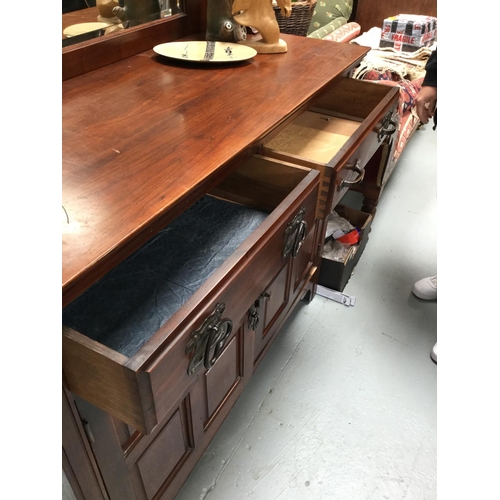 238 - MAHOGANY ART NOUVEAU MIRROR BACK SIDEBOARD
73
