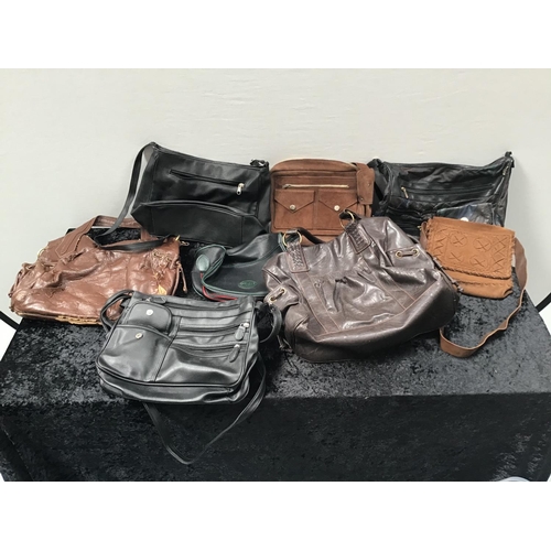 66 - LARGE QTY OF LADIES HANDBAGS ETC