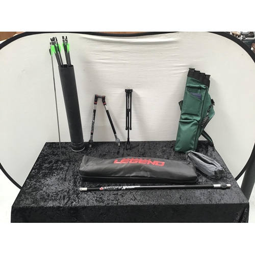 67 - 2 X LEGEND ARCHERY RUCKSACKS AND CONTENTS