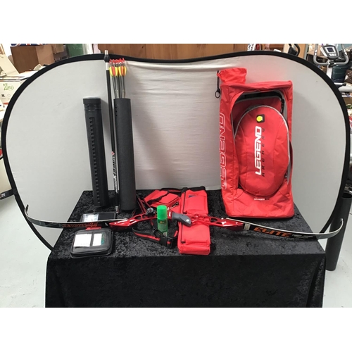 67 - 2 X LEGEND ARCHERY RUCKSACKS AND CONTENTS
