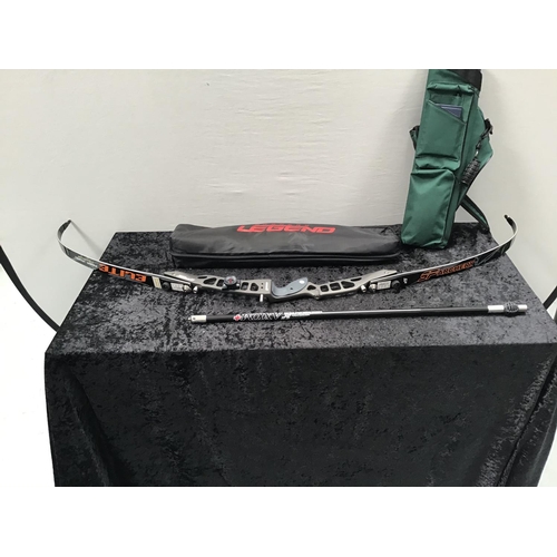 67 - 2 X LEGEND ARCHERY RUCKSACKS AND CONTENTS