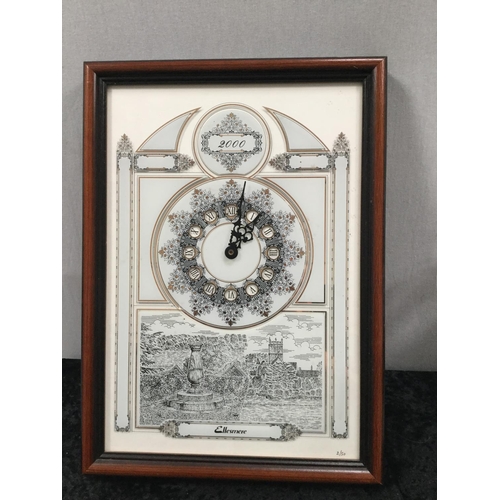 108 - FAIRY DECORATE PLAQUES, WALL CLOCK, DECORATIVE LAMP AND TABLE ELEPHANT CENTREPEICE