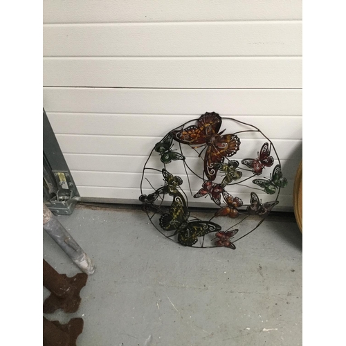 115 - 2 FLORAL PICTURES, GARDEN COTTAGE MIRROR PICTURE