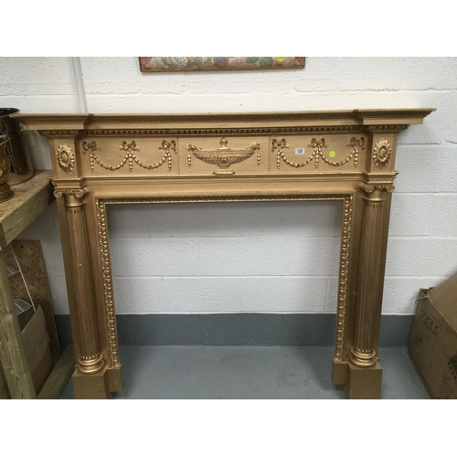 120 - GOLD PAINTED REGENCY STYLE FIRE SURROUND 65