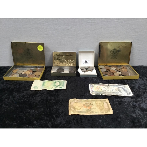 86 - QTY OF COINS & BANKNOTES