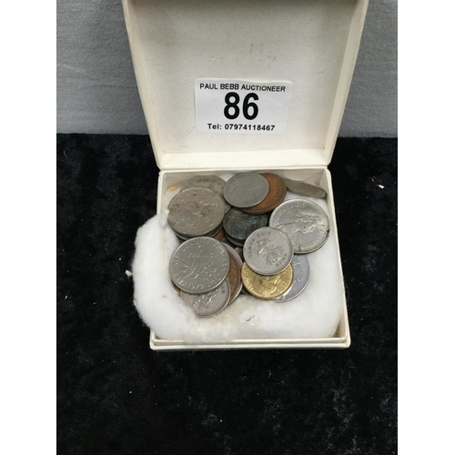 86 - QTY OF COINS & BANKNOTES