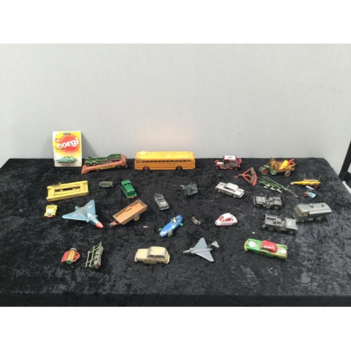 96 - QTY OF EARLY DINKY TOYS TO INCLUDE BUSES, TRACTORS ETC