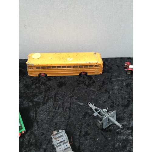 96 - QTY OF EARLY DINKY TOYS TO INCLUDE BUSES, TRACTORS ETC