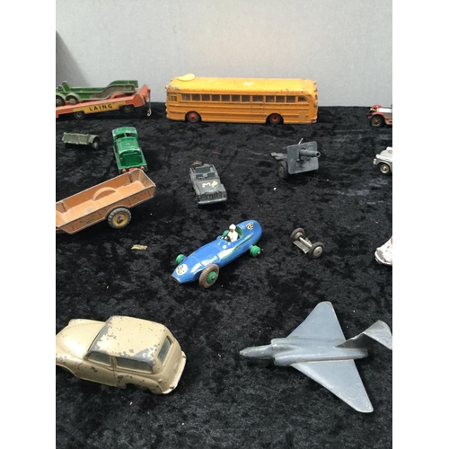 96 - QTY OF EARLY DINKY TOYS TO INCLUDE BUSES, TRACTORS ETC