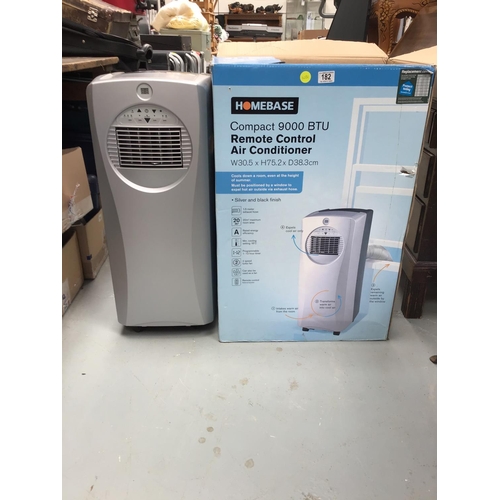 182 - COMPACT 9000BTU REMOTE CONTROL AIR CONDITIONING UNIT IN BOX