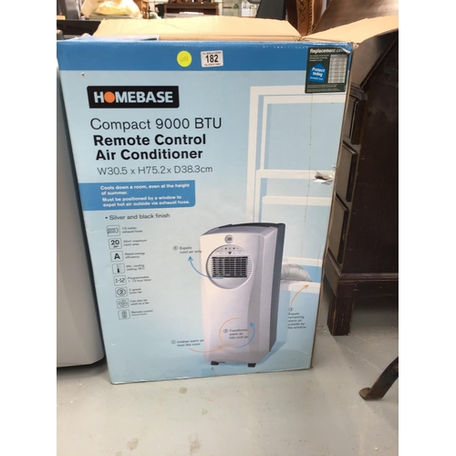 182 - COMPACT 9000BTU REMOTE CONTROL AIR CONDITIONING UNIT IN BOX